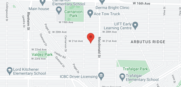 map of 2856 W 21ST AVENUE